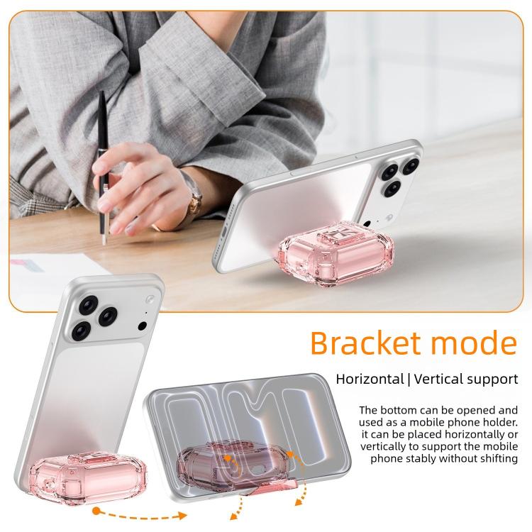 For AirPods Pro 3 Transparent Snap Lock Shockproof TPU Earphone Cover with Carabiner