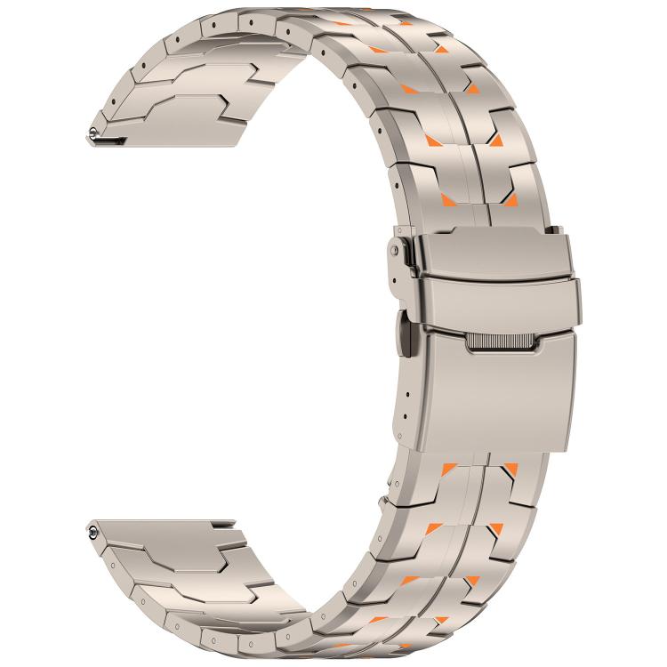22mm Steel Kongman Folding Clasp Titanium Metal Watch Band