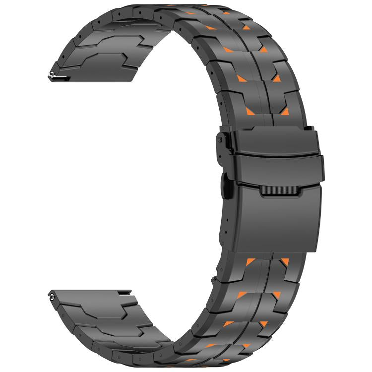 22mm Steel Kongman Folding Clasp Titanium Metal Watch Band