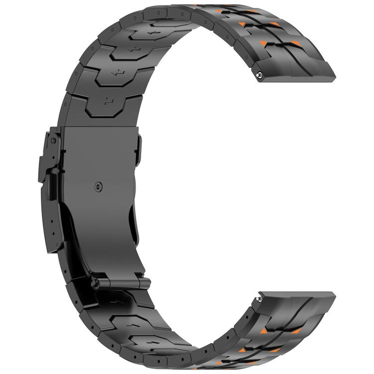 22mm Steel Kongman Folding Clasp Titanium Metal Watch Band