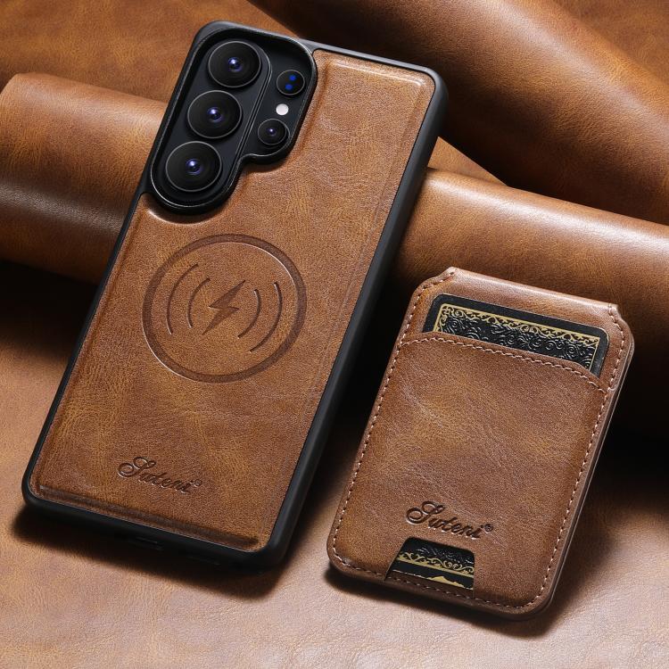 For Samsung Galaxy S26+ 5G Suteni H15  Oil Eax Leather Detachable Wallet Back Phone Case
