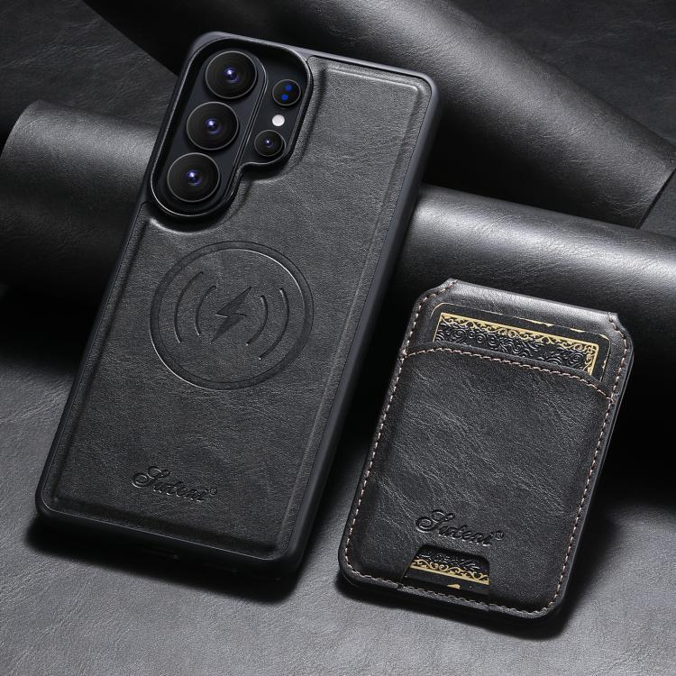 For Samsung Galaxy S26 Ultra 5G Suteni H15  Oil Eax Leather Detachable Wallet Back Phone Case