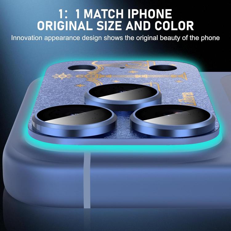 For iPhone 17 Pro Max Twelve Constellations Armor Integrated Full-Coverage Frosted Metal Camera Lens Film, Zodiac:Capricorn