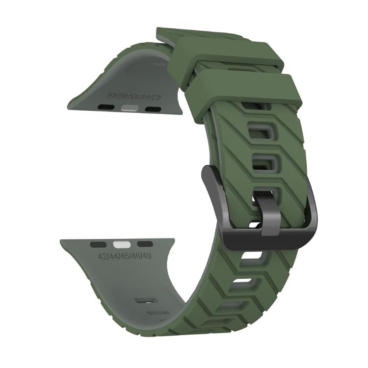 For Apple Watch 46mm / 49mm / 45mm / 44mm Diagonal Two-Color Silicone Watch Band