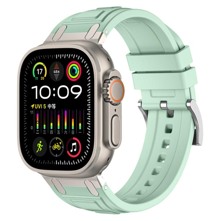 For Apple Watch 49mm / 46mm / 45mm / 44mm Triple-Layer Armour Silicone Watch Band