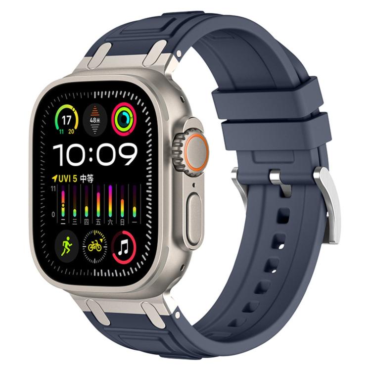 For Apple Watch 49mm / 46mm / 45mm / 44mm Triple-Layer Armour Silicone Watch Band