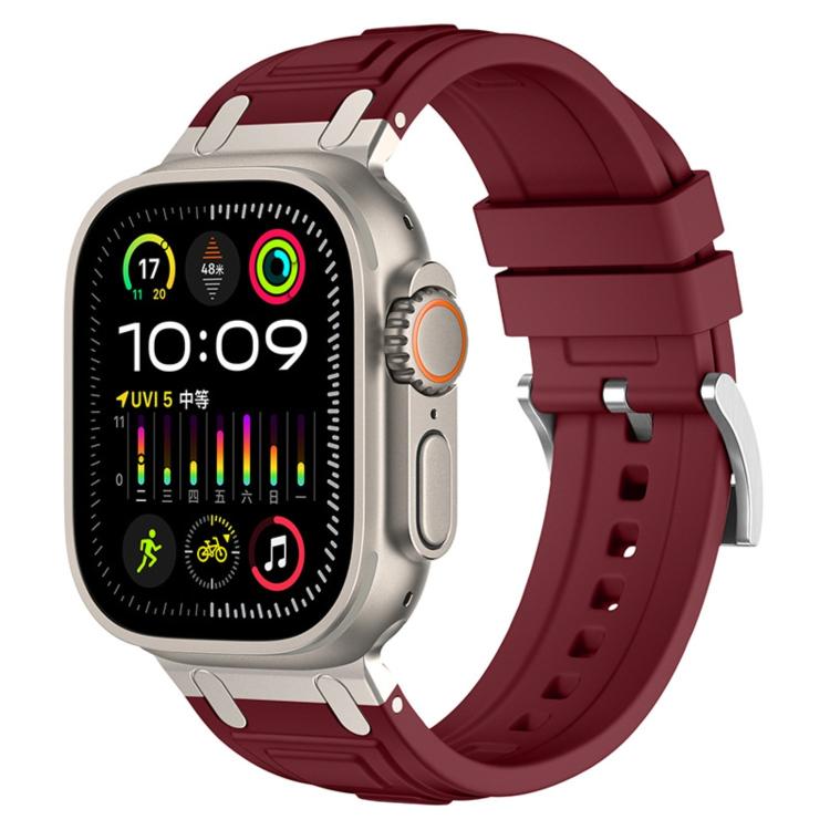 For Apple Watch 42mm / 41mm / 40mm / 38mm Triple-Layer Armour Silicone Watch Band