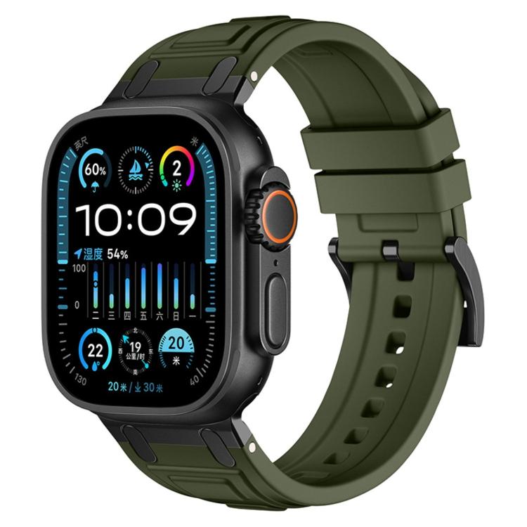 For Apple Watch 42mm / 41mm / 40mm / 38mm Triple-Layer Armour Silicone Watch Band
