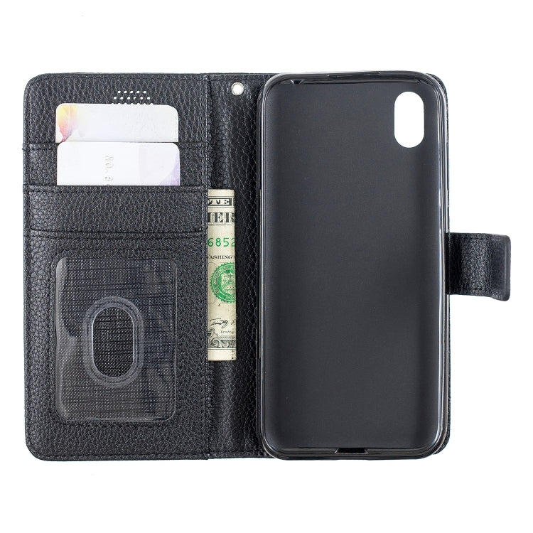 For Huawei Y5 2019 Lychee Texture Horizontal Flip Leather Case with Holder & Card Slots & Wallet & Photo Frame