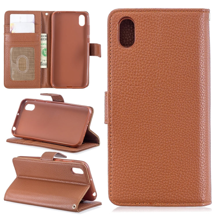 For Huawei Y5 2019 Lychee Texture Horizontal Flip Leather Case with Holder & Card Slots & Wallet & Photo Frame
