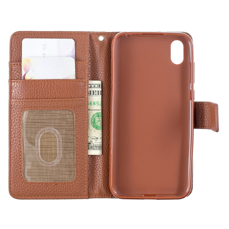 For Huawei Y5 2019 Lychee Texture Horizontal Flip Leather Case with Holder & Card Slots & Wallet & Photo Frame