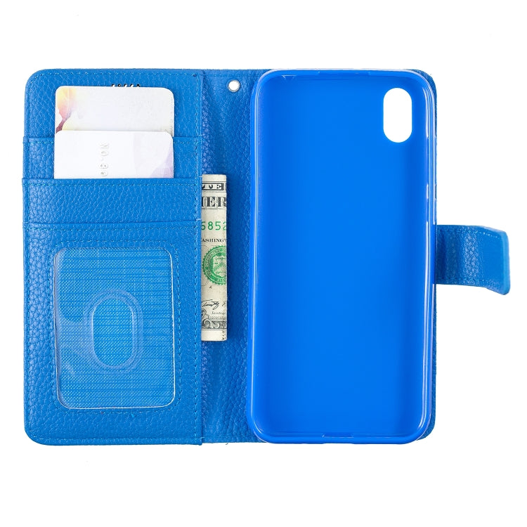 For Huawei Y5 2019 Lychee Texture Horizontal Flip Leather Case with Holder & Card Slots & Wallet & Photo Frame