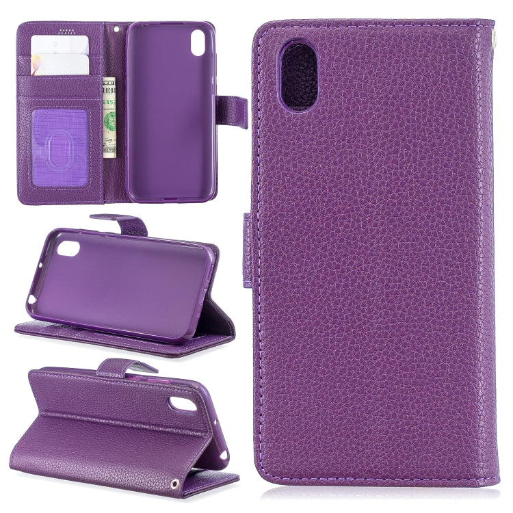 For Huawei Y5 2019 Lychee Texture Horizontal Flip Leather Case with Holder & Card Slots & Wallet & Photo Frame