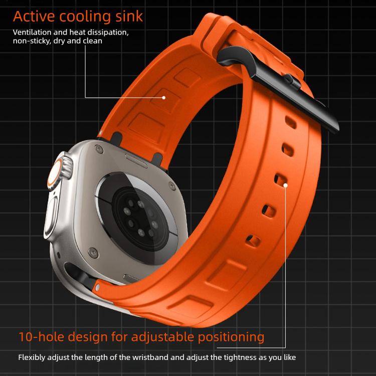 For Apple Watch 49mm / 46mm / 45mm / 44mm Triple-Layer Armour Silicone Watch Band