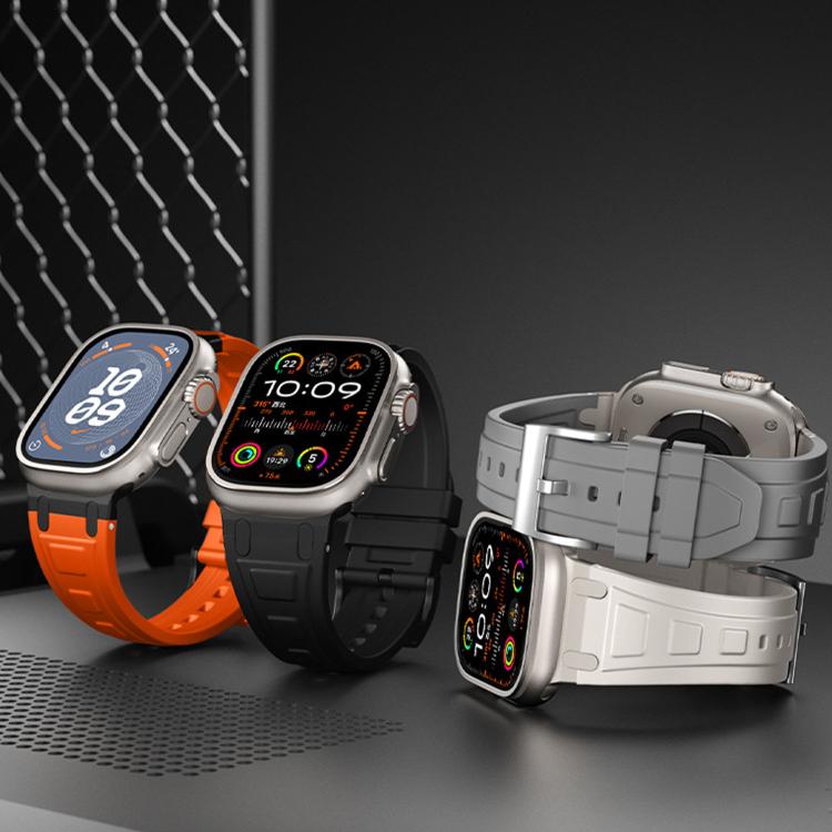 For Apple Watch 49mm / 46mm / 45mm / 44mm Triple-Layer Armour Silicone Watch Band