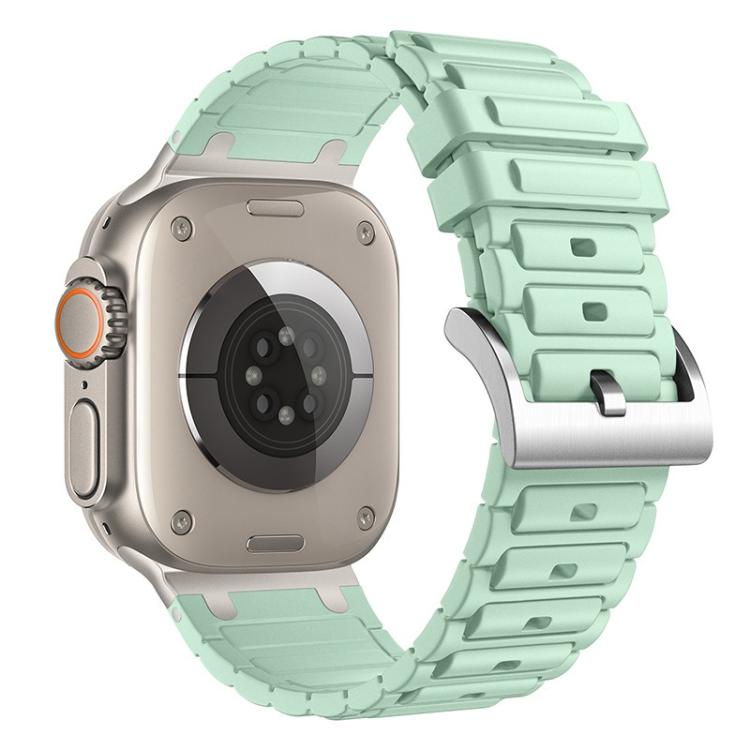 For Apple Watch 49mm / 46mm / 45mm / 44mm Reinforced I-Shape Texture Silicone Watch Band