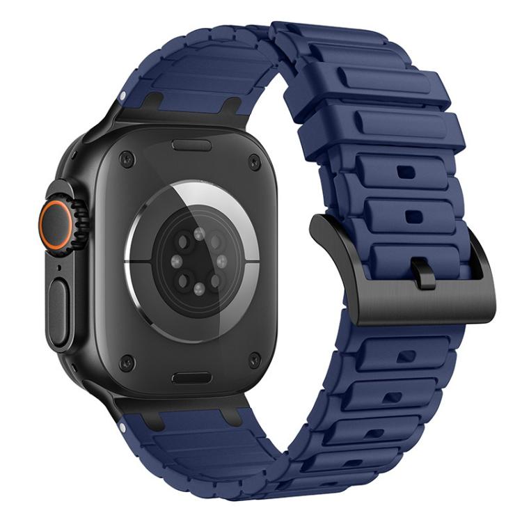 For Apple Watch 42mm / 41mm / 40mm / 38mm Reinforced I-Shape Texture Silicone Watch Band