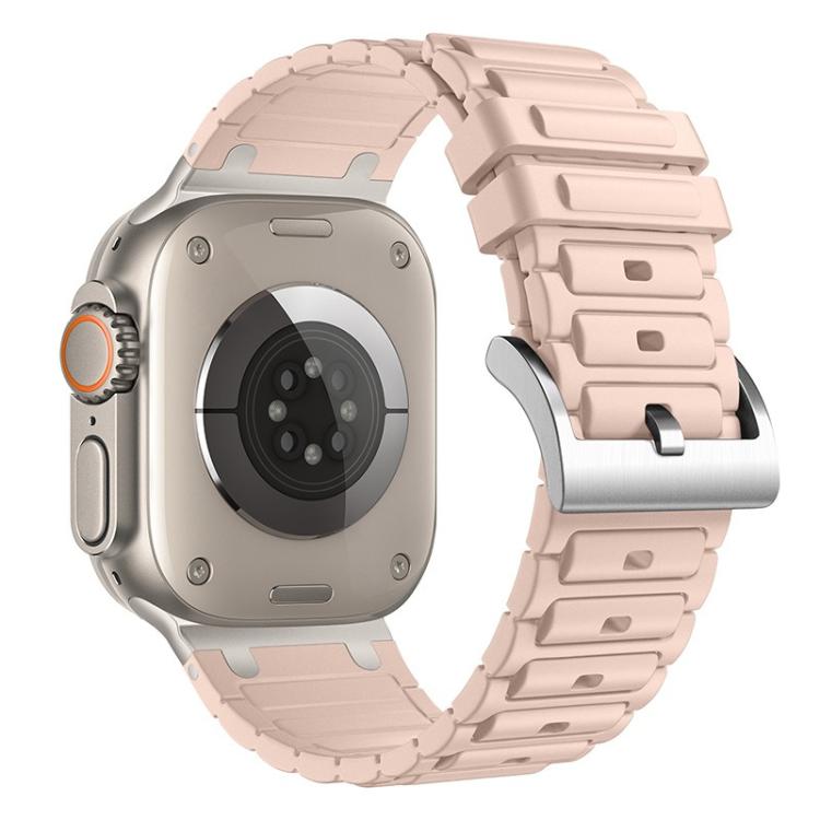 For Apple Watch 42mm / 41mm / 40mm / 38mm Reinforced I-Shape Texture Silicone Watch Band