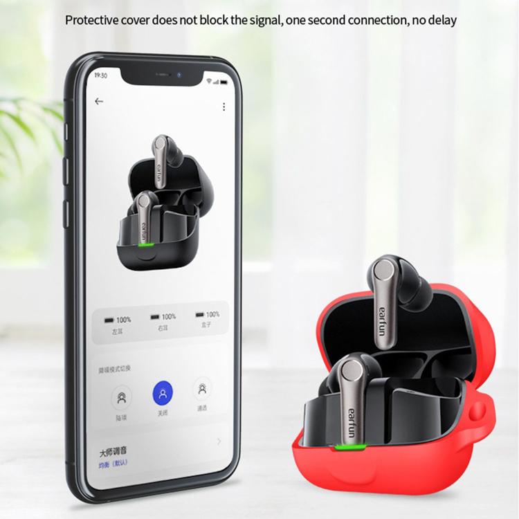For EarFun Air Pro 4+ Solid Color Silicone Earphone Protective Cover