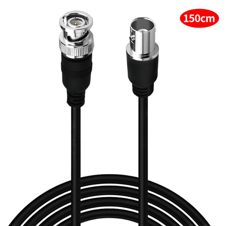 JUNSUNMAY Male to Female RG59U BNC Extension Cable for Video Security Camera CCTV Systems, Length:150cm