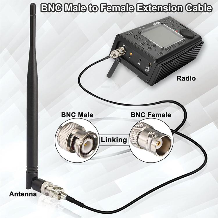 JUNSUNMAY Male to Female RG59U BNC Extension Cable for Video Security Camera CCTV Systems, Length:150cm