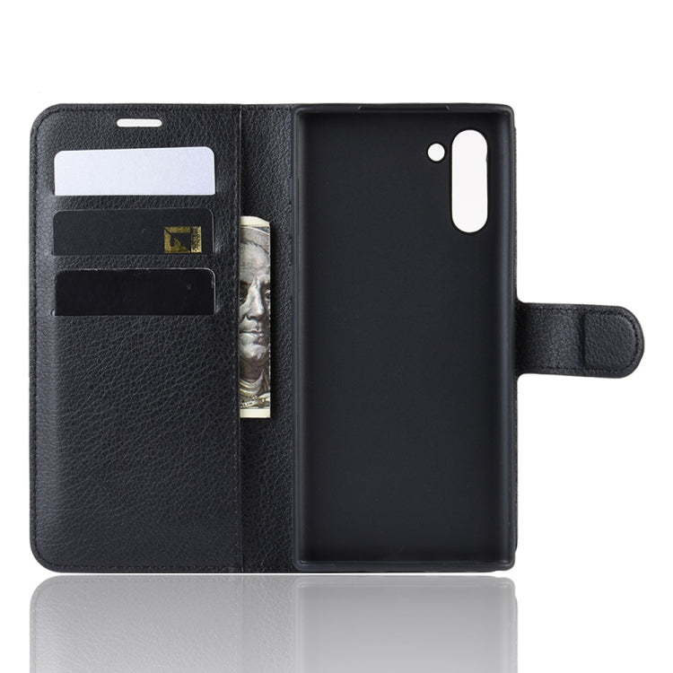 Litchi Texture Horizontal Flip Leather Case for Galaxy Note 10, with Wallet & Holder & Card Slots