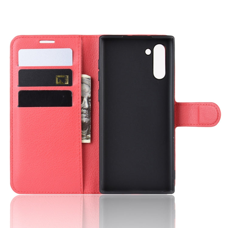 Litchi Texture Horizontal Flip Leather Case for Galaxy Note 10, with Wallet & Holder & Card Slots