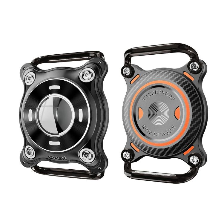 For AirTag 2nd Gen / AirTag 1st Gen Dual-Color Aluminum Alloy Plate Pet Locator Tracker Collar Waterproof Protective Cover
