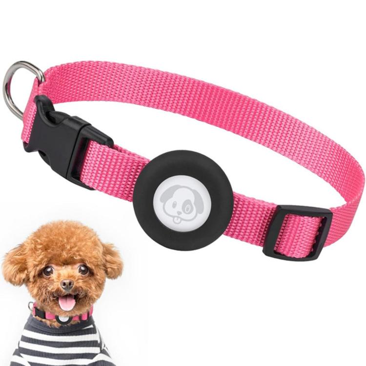 For AirTag 2nd Gen / AirTag 1st Gen Pet Collar Nylon Cat and Dog Collar, Size:S 1.5 x 28 x 39cm
