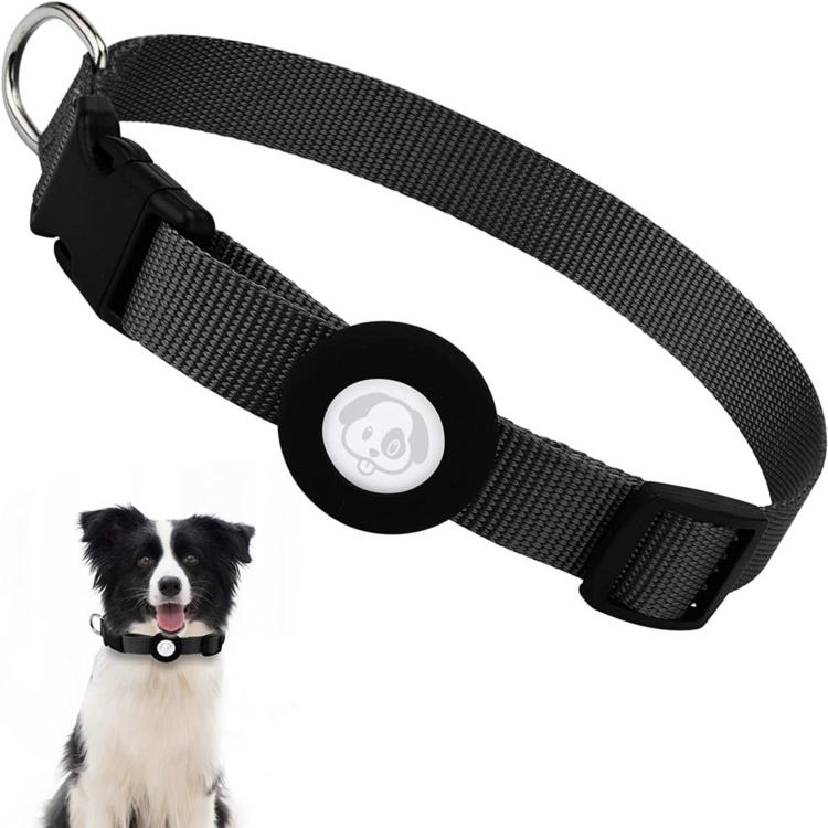 For AirTag 2nd Gen / AirTag 1st Gen Pet Collar Nylon Cat and Dog Collar, Size:L 2.5 x 42 x 60cm