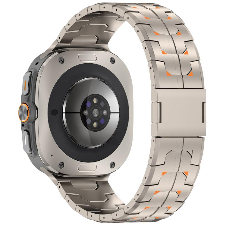 For Samsung Galaxy Watch Ultra 47mm / Ultra 2025 Steel Kongman Folding Clasp Titanium Metal Watch Band