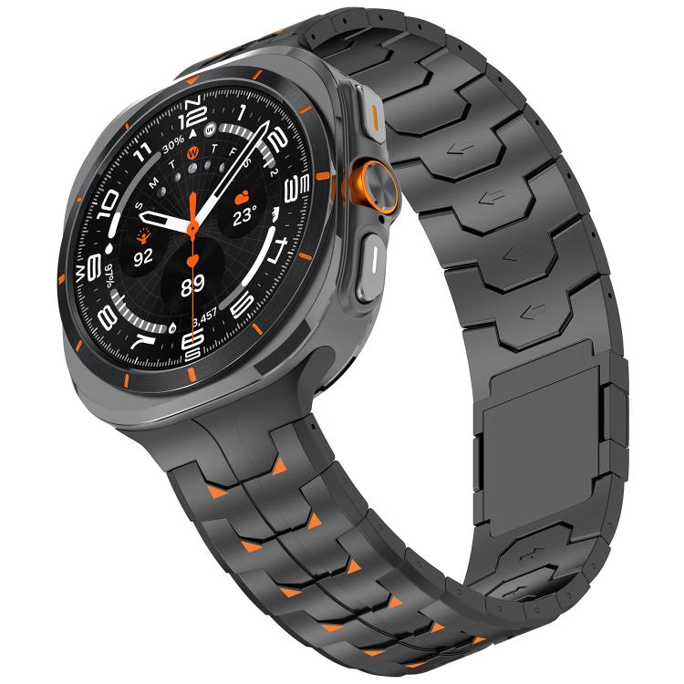 For Samsung Galaxy Watch Ultra 47mm / Ultra 2025 Steel Kongman Folding Clasp Titanium Metal Watch Band