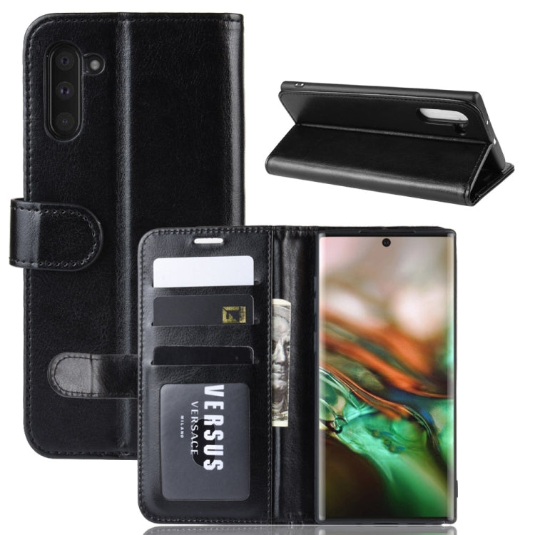 R64 Texture Single Fold Horizontal Flip Leather Case for Galaxy Note 10, with Holder & Card Slots & Wallet