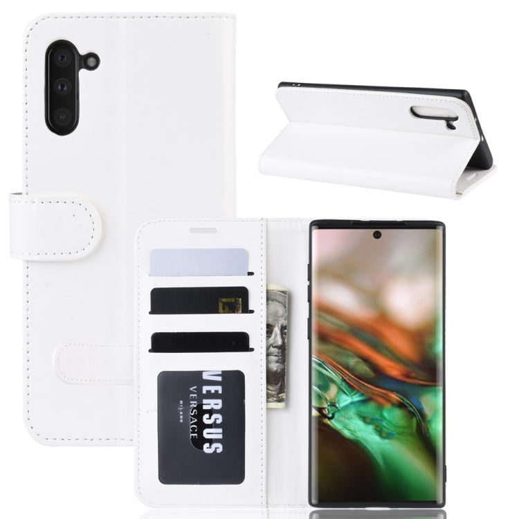 R64 Texture Single Fold Horizontal Flip Leather Case for Galaxy Note 10, with Holder & Card Slots & Wallet