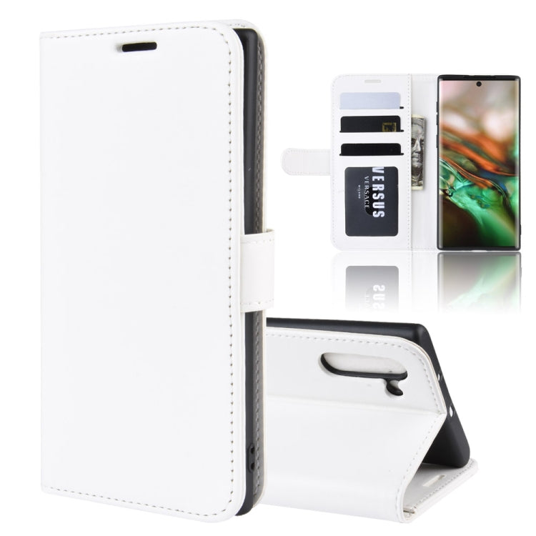 R64 Texture Single Fold Horizontal Flip Leather Case for Galaxy Note 10, with Holder & Card Slots & Wallet