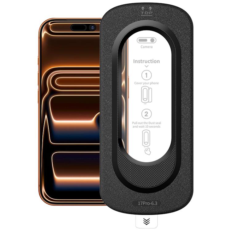 For iPhone 17 Pro Smooth Anti-Fingerprint Easy Install Dust-Free Box HD Tempered Glass Film