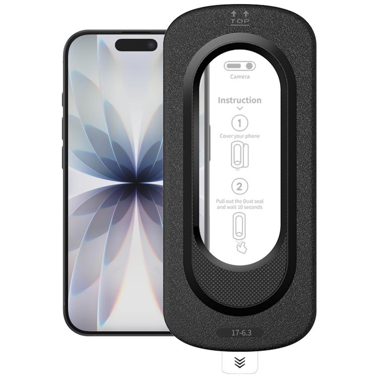 For iPhone 17 Smooth Anti-Fingerprint Easy Install Dust-Free Box HD Tempered Glass Film