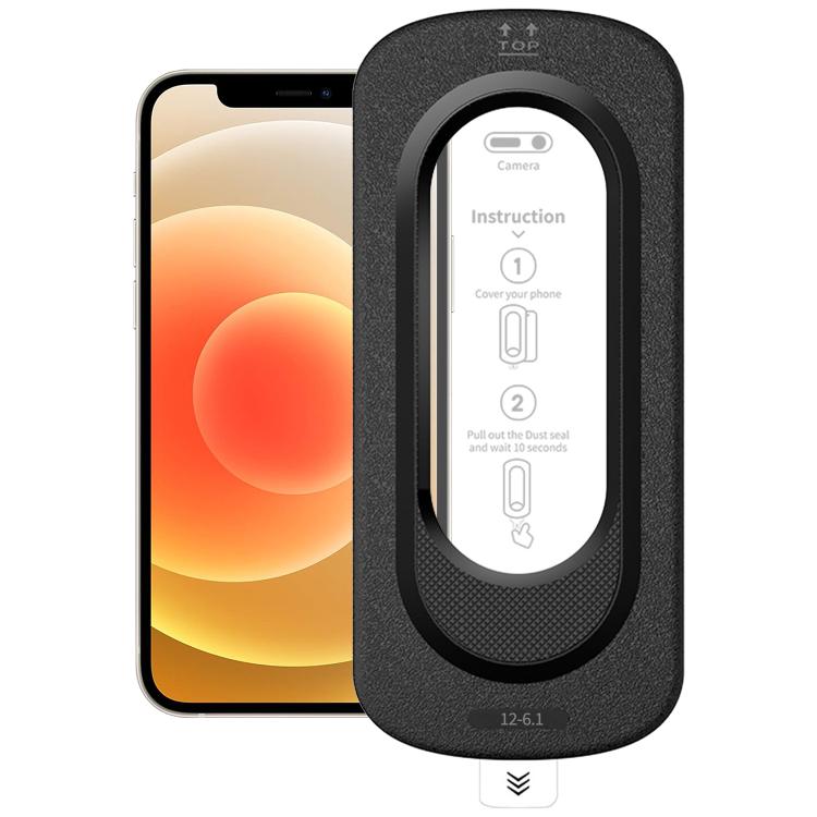 For iPhone 12 Smooth Anti-Fingerprint Easy Install Dust-Free Box HD Tempered Glass Film