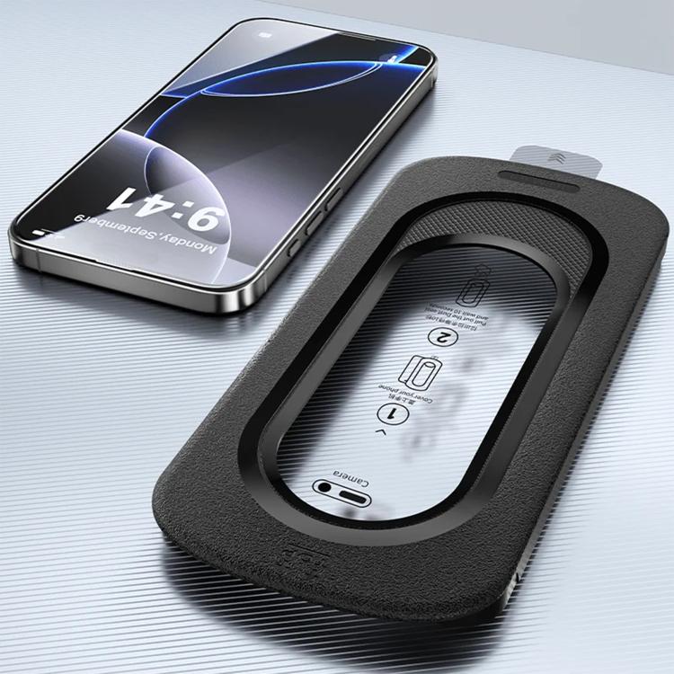 For iPhone 13 Pro Max Smooth Anti-Fingerprint Easy Install Dust-Free Box HD Tempered Glass Film
