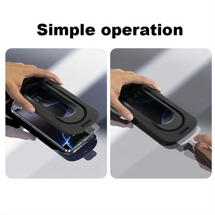 For iPhone 14 Pro Smooth Anti-Fingerprint Easy Install Dust-Free Box Privacy Tempered Glass Film