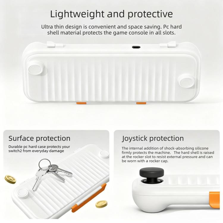 For Nintendo Switch 2  Game Console Anti-slip Textured Hard-Shell Protective Case