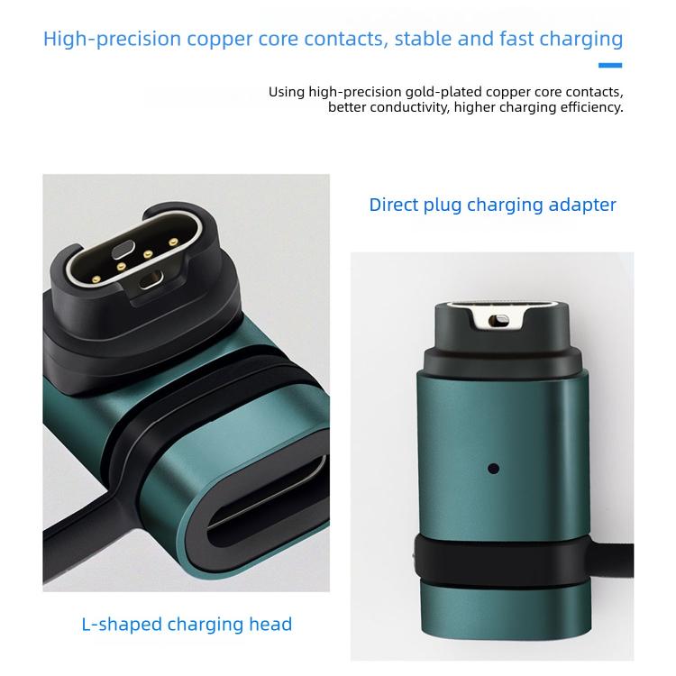 For Garmin Series Smart Watch Anti-Loss Lanyard Charging Metal Adapter Straight-End Style