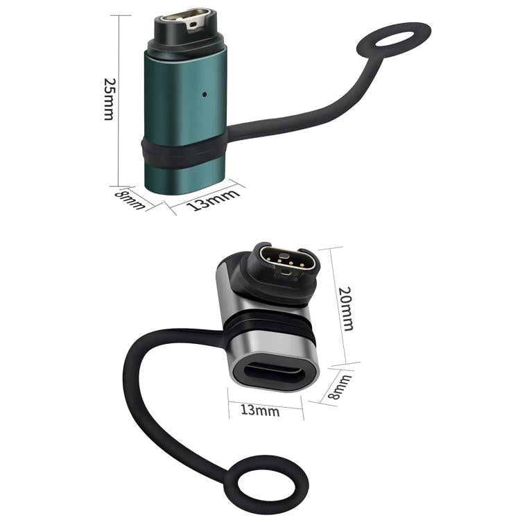 For Garmin Series Smart Watch Anti-Loss Lanyard Charging Metal Adapter Straight-End Style