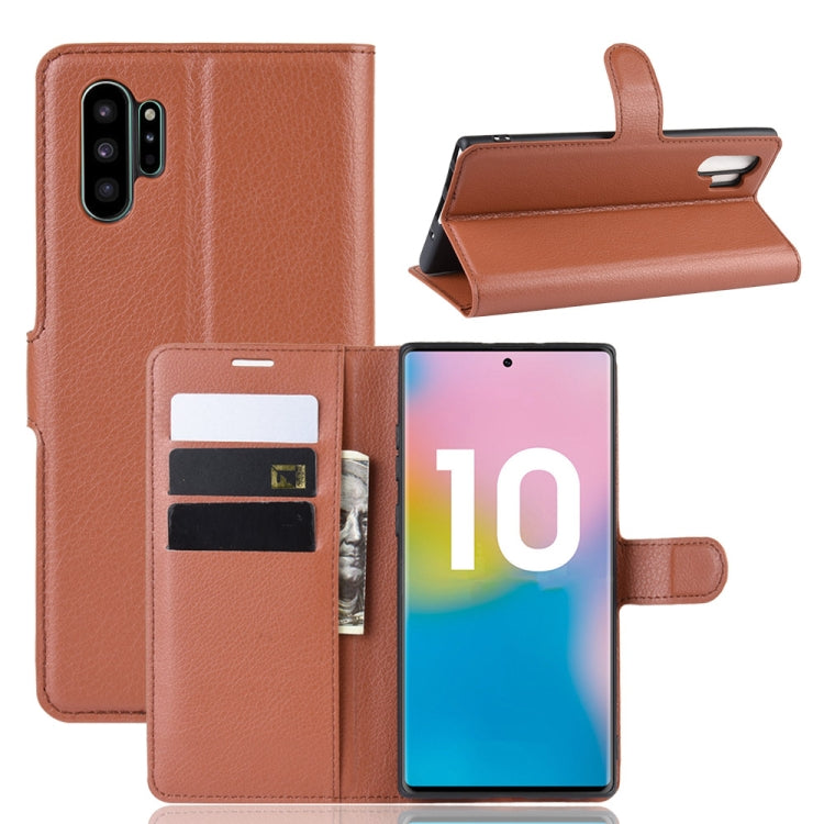 Litchi Texture Horizontal Flip Leather Case for Galaxy Note 10 Pro, with Wallet & Holder & Card Slots