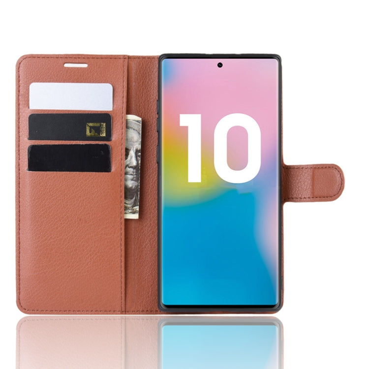 Litchi Texture Horizontal Flip Leather Case for Galaxy Note 10 Pro, with Wallet & Holder & Card Slots