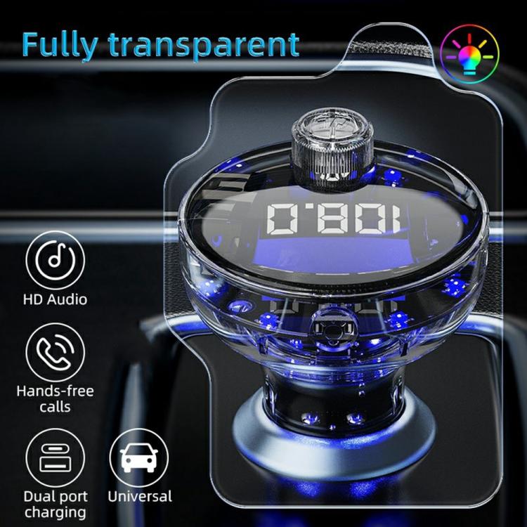 C10 USB / Type-C Multifunctional Car MP3 Player BT Hands-Free FM Transmitter Car Charger