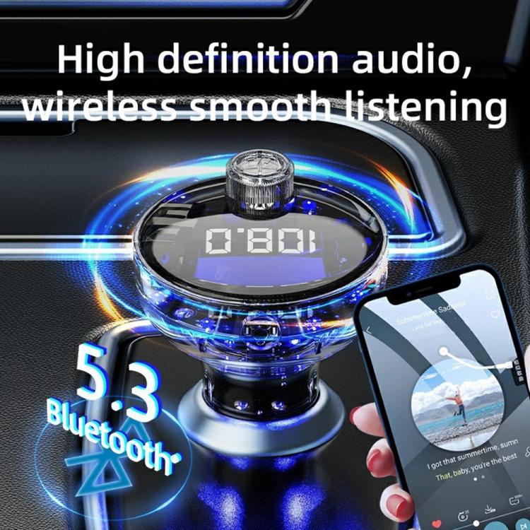C10 USB / Type-C Multifunctional Car MP3 Player BT Hands-Free FM Transmitter Car Charger