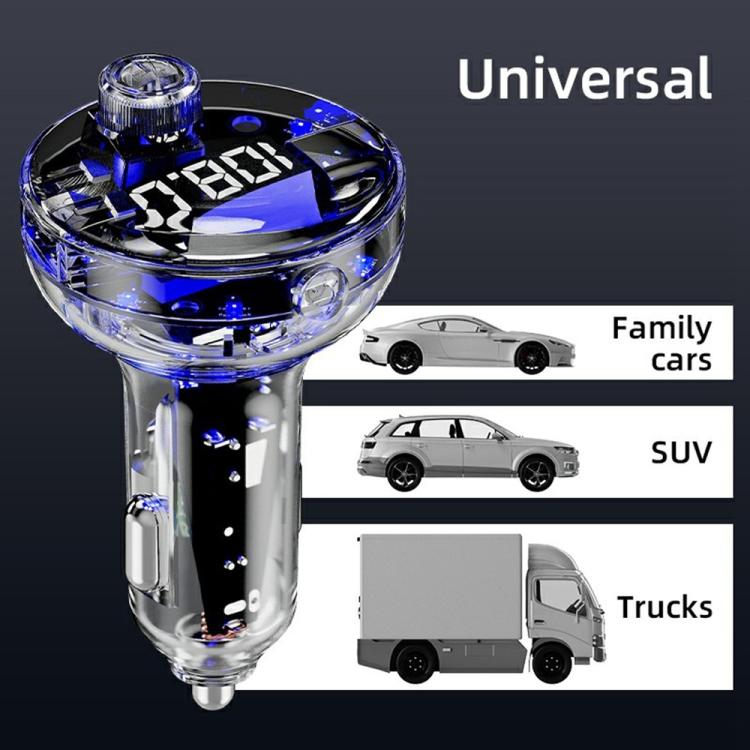 C10 USB / Type-C Multifunctional Car MP3 Player BT Hands-Free FM Transmitter Car Charger