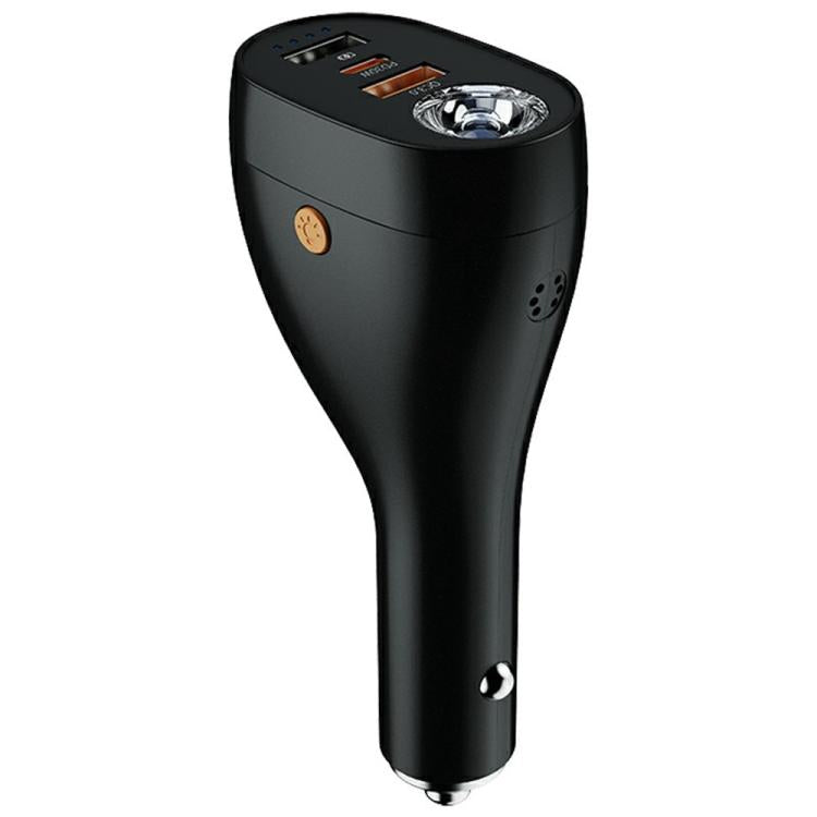 A13 Multifunctional QC3.0 Car Charger Safety Hammer Seatbelt Cutter with LED Flashlight