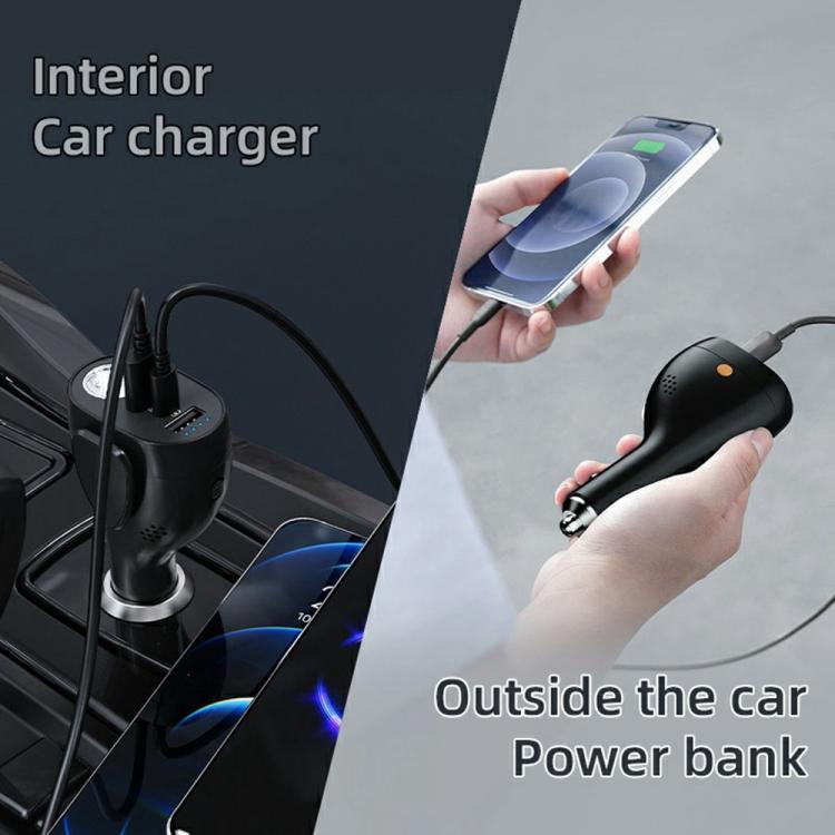 A13 Multifunctional QC3.0 Car Charger Safety Hammer Seatbelt Cutter with LED Flashlight